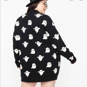 Unique Vintage Plus Size Ghost Cardigan